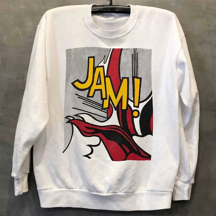 Retro Hip-Hop Vibe Graphic Sweatshirt