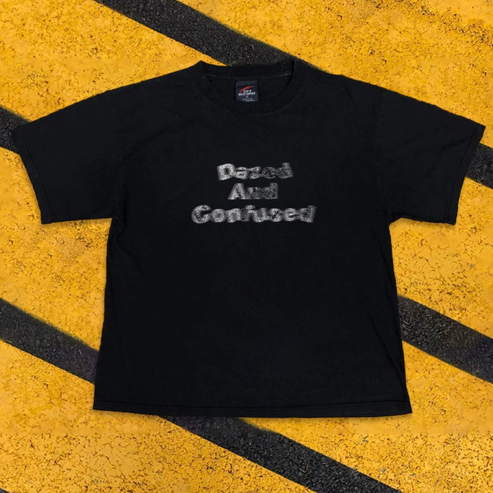 Vintage Letter Print Oversized Slogan Tee