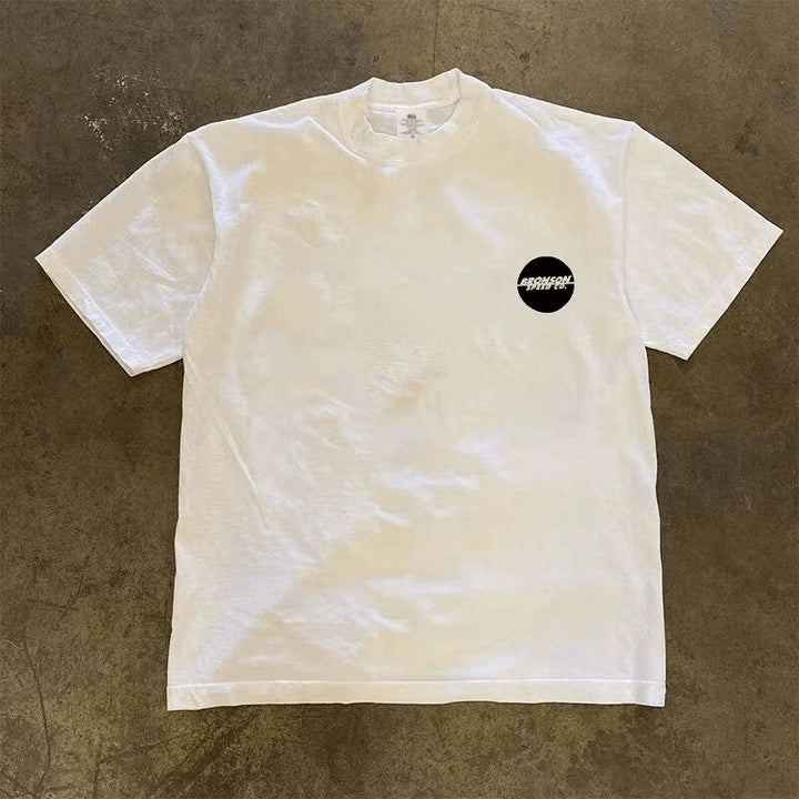 European and American High Street Cotton Round Neck T-Shirt