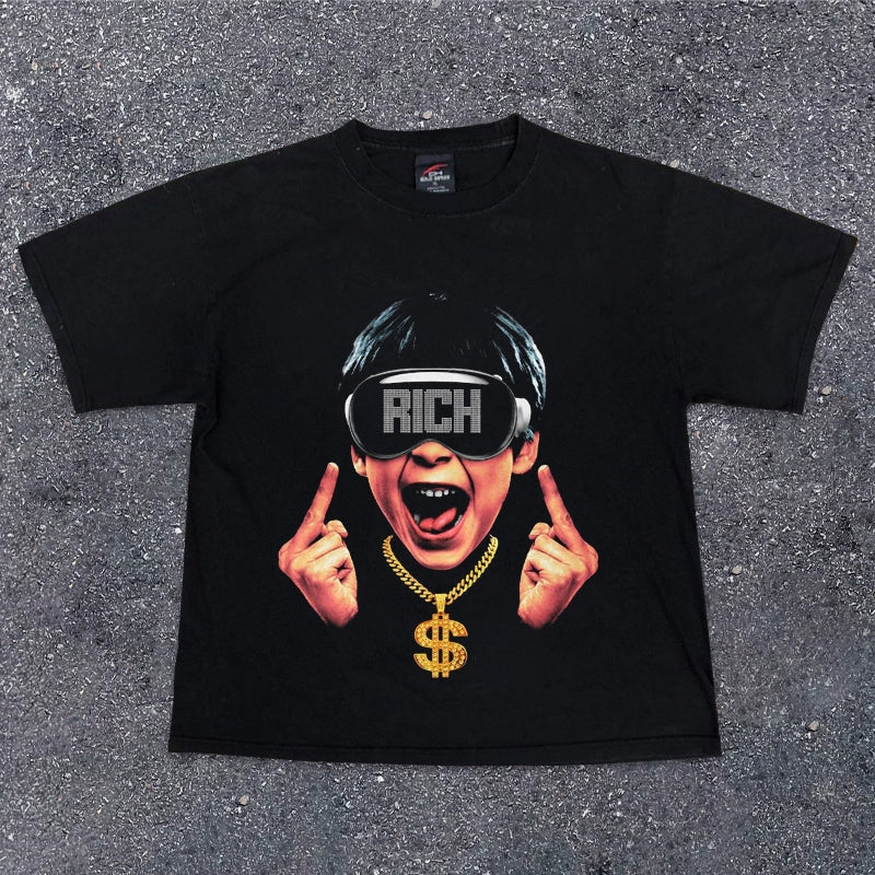 Hip-Hop Streetwear Graphic T-Shirt