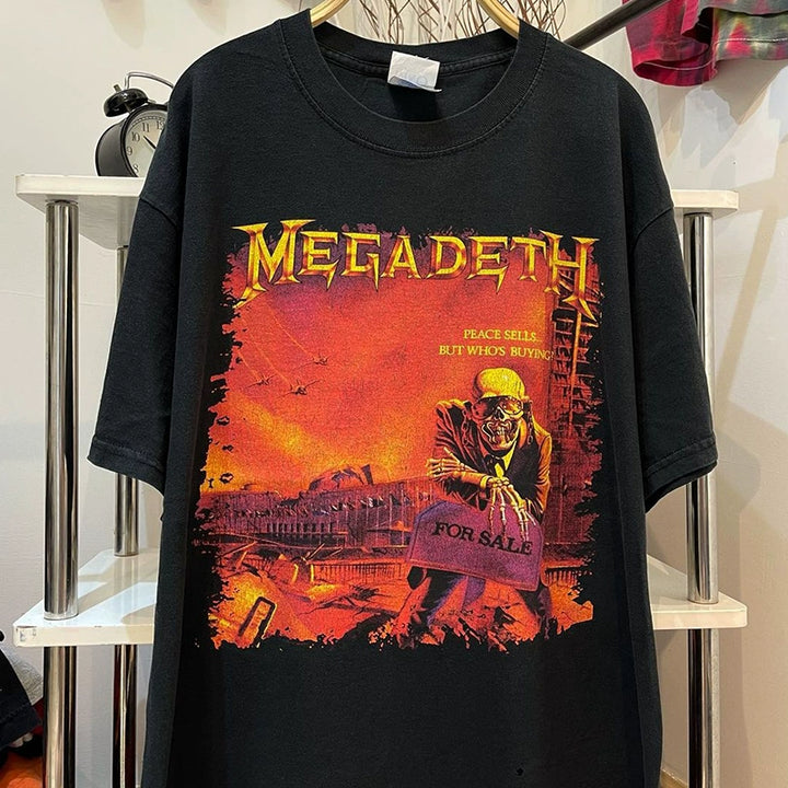 Vintage European American Punk Rock Megadeth T-Shirt