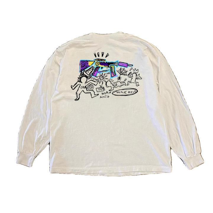 Hand-Painted Graffiti Art Long Sleeve T-Shirt