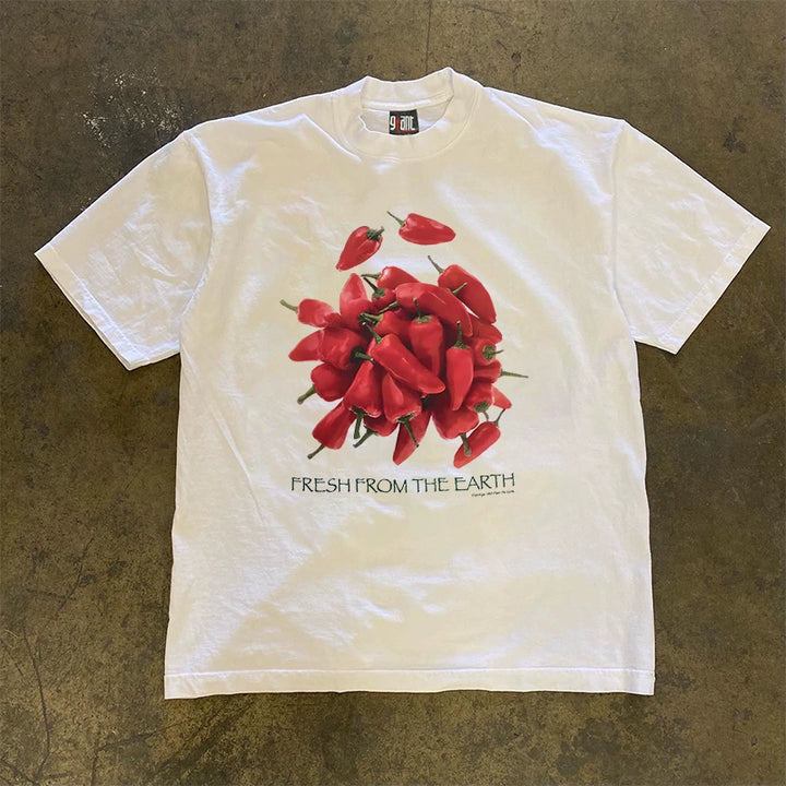 Vibrant Big Red Pepper Short Sleeve T-Shirt