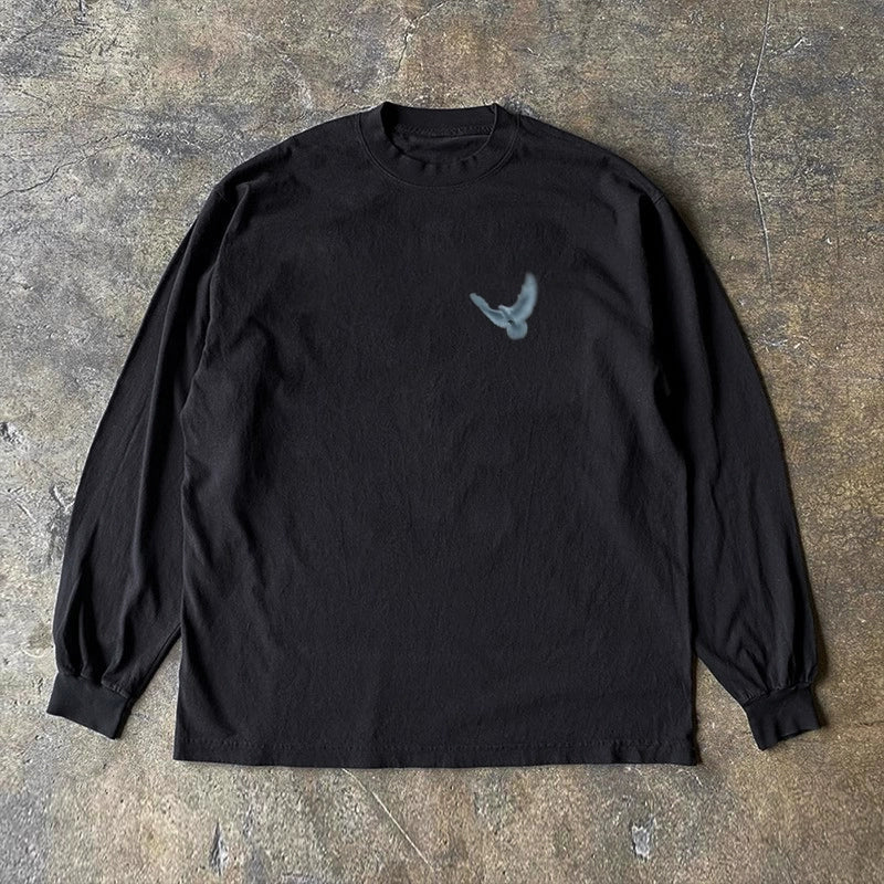 Peace Dove Urban Print Long Sleeve T-Shirt