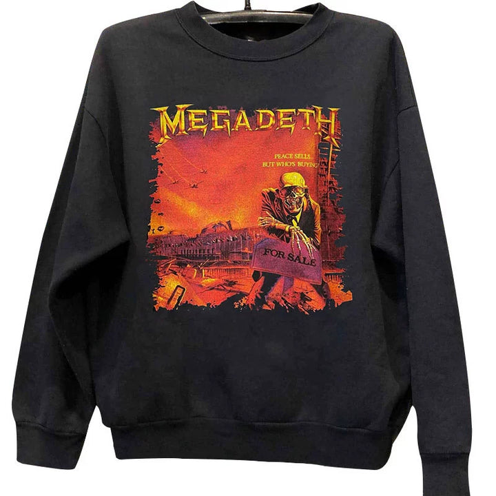 Vintage Megadeth American Retro Graphic Sweatshirt