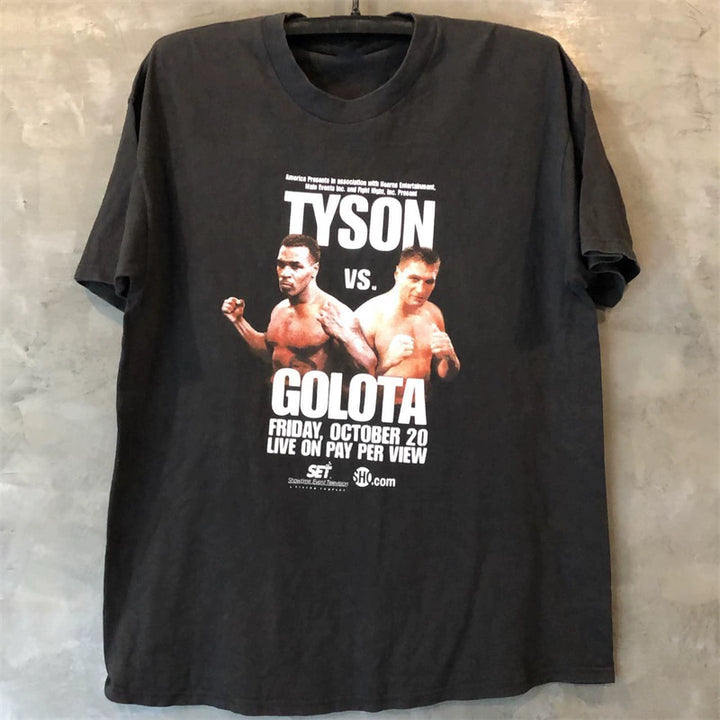 Vintage Tyson vs. Lewis Boxing Champion Portrait T-Shirt