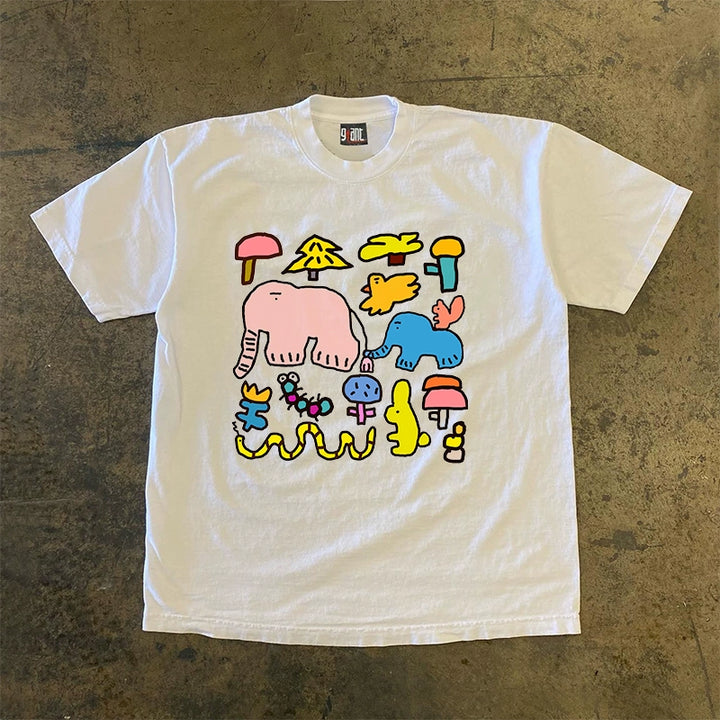 Animal World Hong Kong Style Short Sleeve T-Shirt