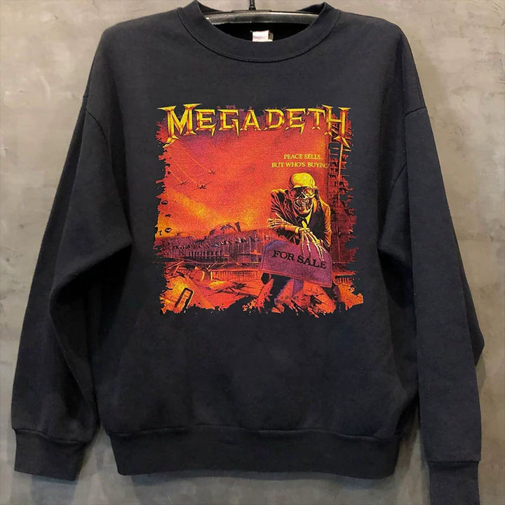 Vintage Megadeth American Retro Graphic Sweatshirt