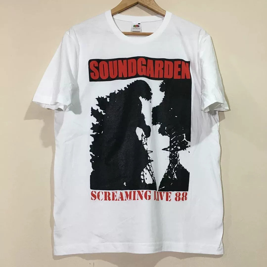 Vintage Punk Inspired Off Shoulder Soundgarden T-Shirt