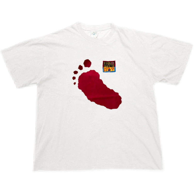 Bold Footprint Illustration T-Shirt