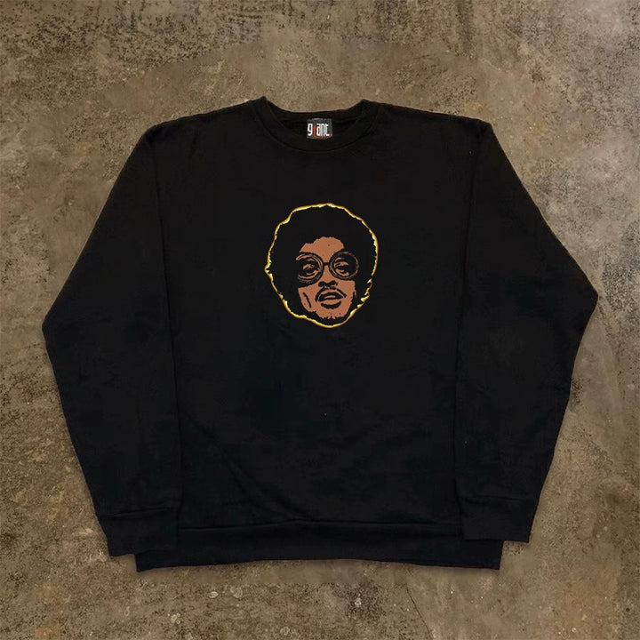 Exploding Head Vintage Hip Hop Crew Neck Sweatshirt