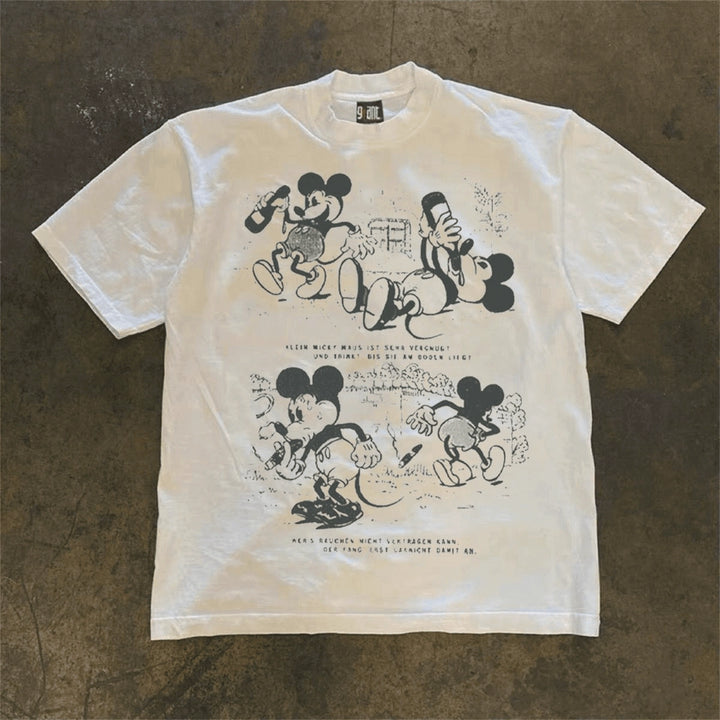 Cotton Mickey Graphic Short-Sleeved T-Shirt