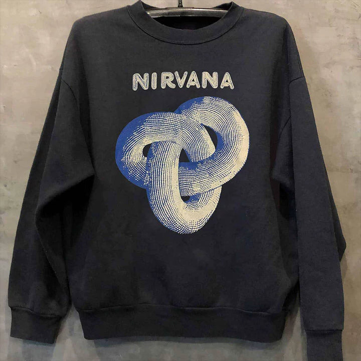 Nirvana Retro Angel Band Vintage Texture Sweatshirt