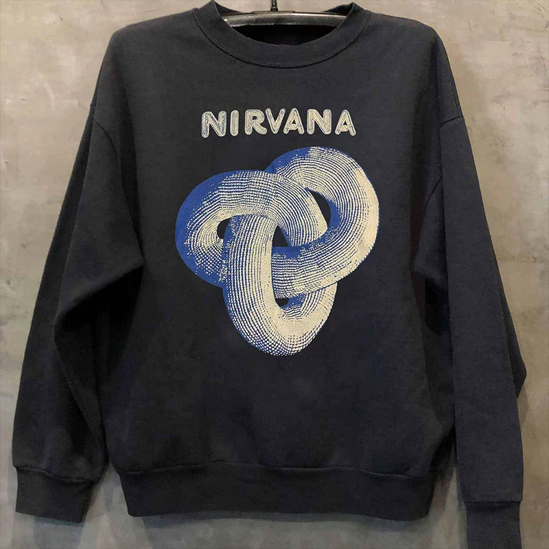 Retro Vintage Texture Angel Band Sweatshirt