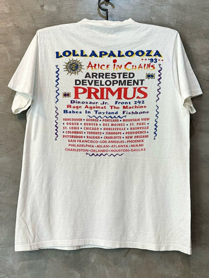 Lollapalooza Vintage Cotton Tee with Artistic Graphic Design