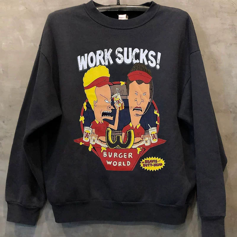 Beavis and Butt-head Graphic Long-Sleeve Sweatshirt