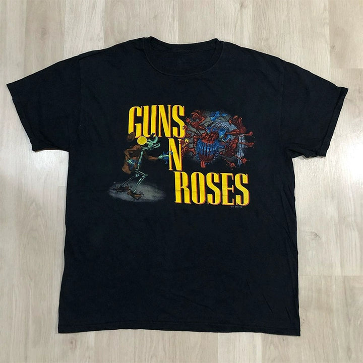 Guns N' Roses Retro Rock Flower T-Shirt