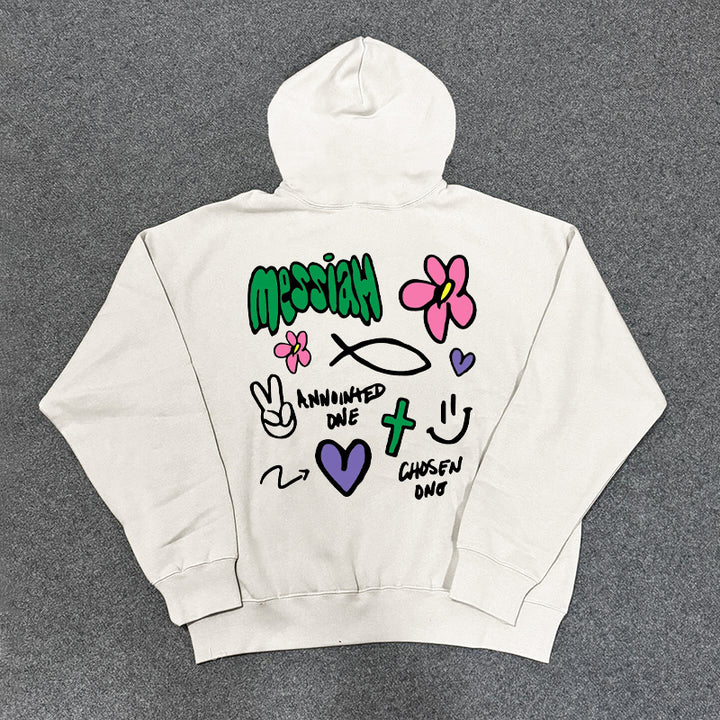 Bold Graphic Print Hoodie