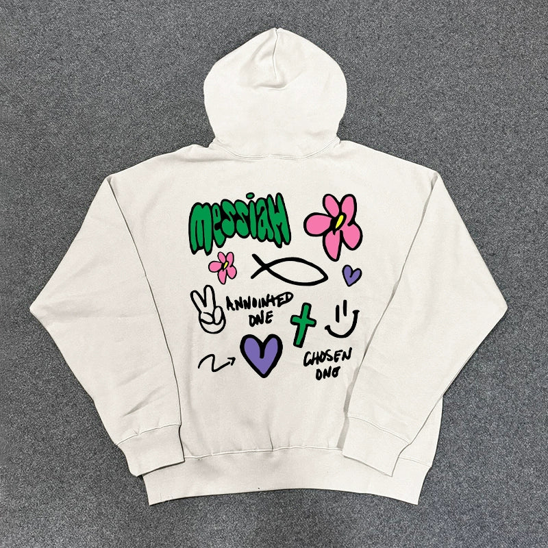 Bold Graphic Print Hoodie