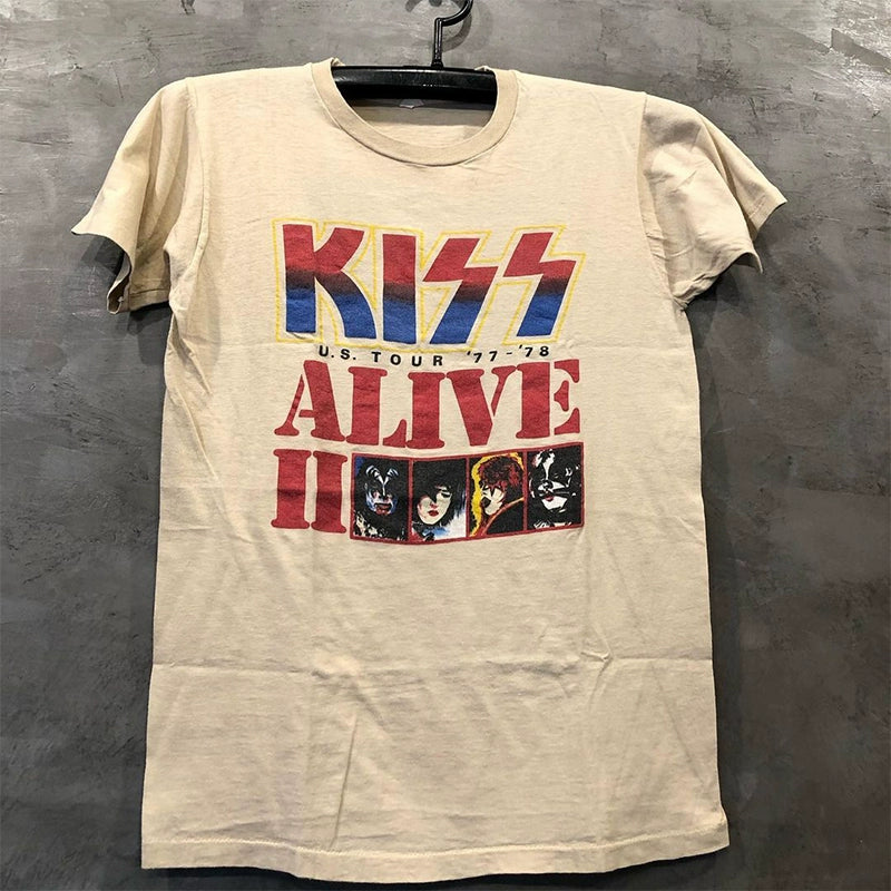 Retro KISS Heavy Metal Street Art T-Shirt