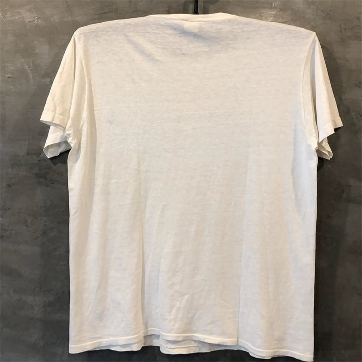 Preppy Street Style Drop Shoulder Casual Tee