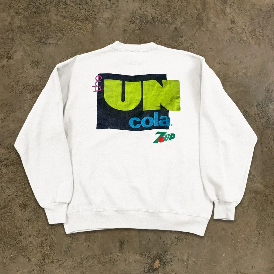 Unlettered Design Round Neck Sweatshirt