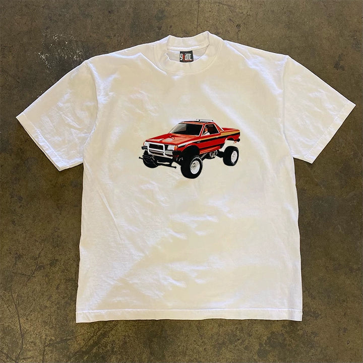 Opaque Red Pickup Truck Graphic T-Shirt