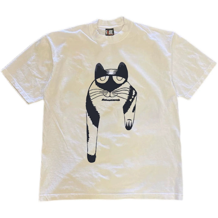 Niche Design Heavy Impenetrable Cat Short Sleeve T-Shirt