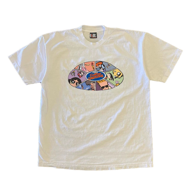 Cartoon Vibes Heavy Print T-Shirt