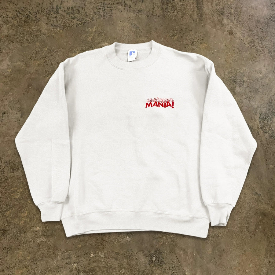 Unique Typography White Crew Neck Sweatshirt