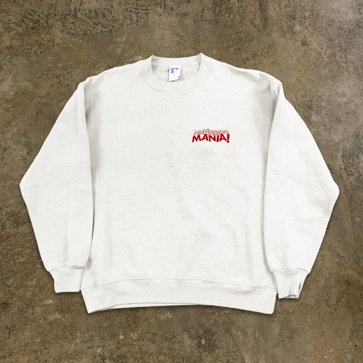 Unique Typography White Crew Neck Sweatshirt