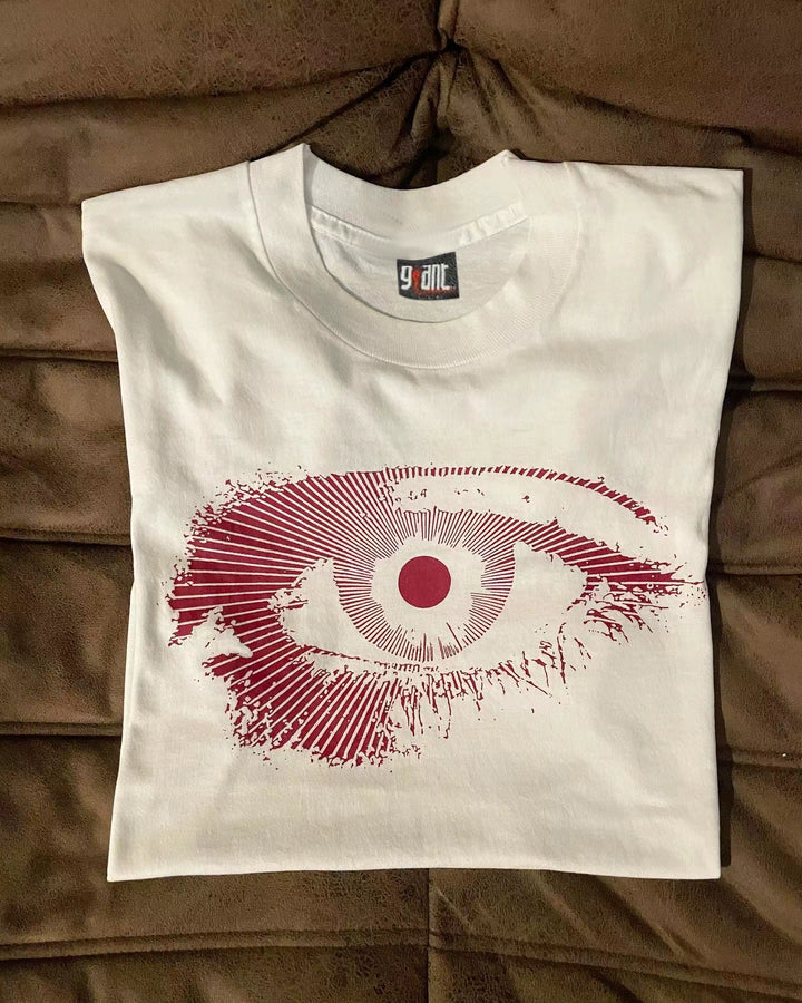 Eye-Catching Opaque Red Hip Hop Design T-Shirt