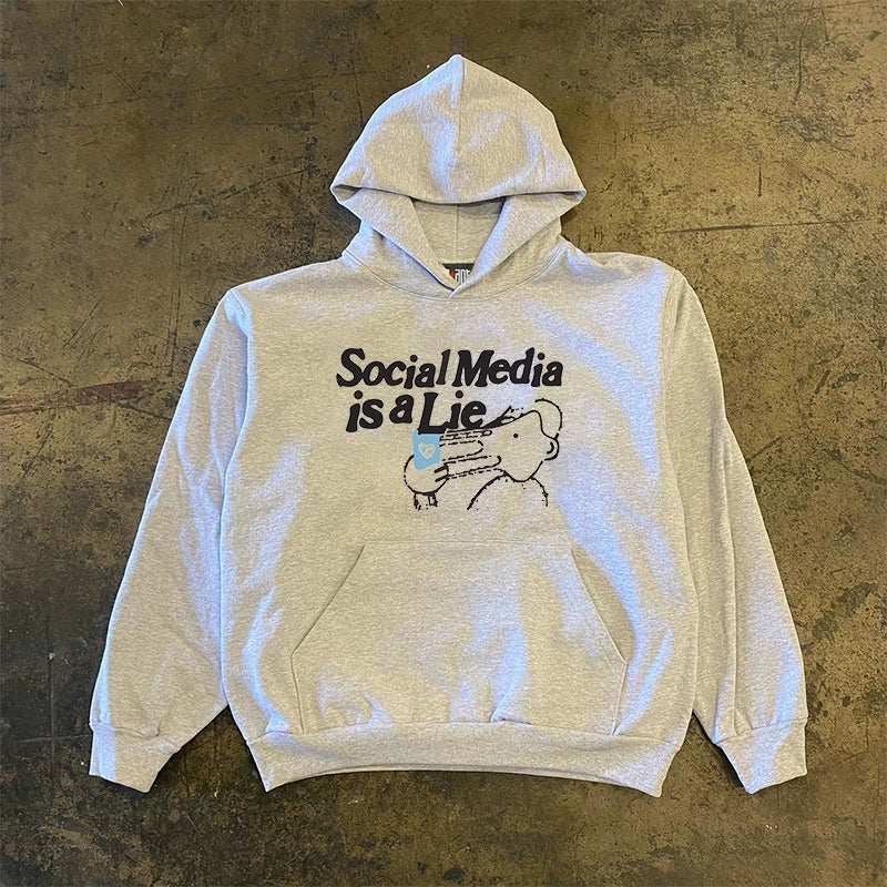 Vintage Couple Hoodie with Refusal to Socialize Design