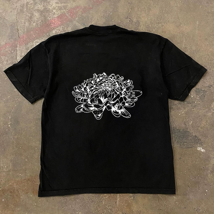 Heavy Blooming Floral Tee in Hong Kong Style