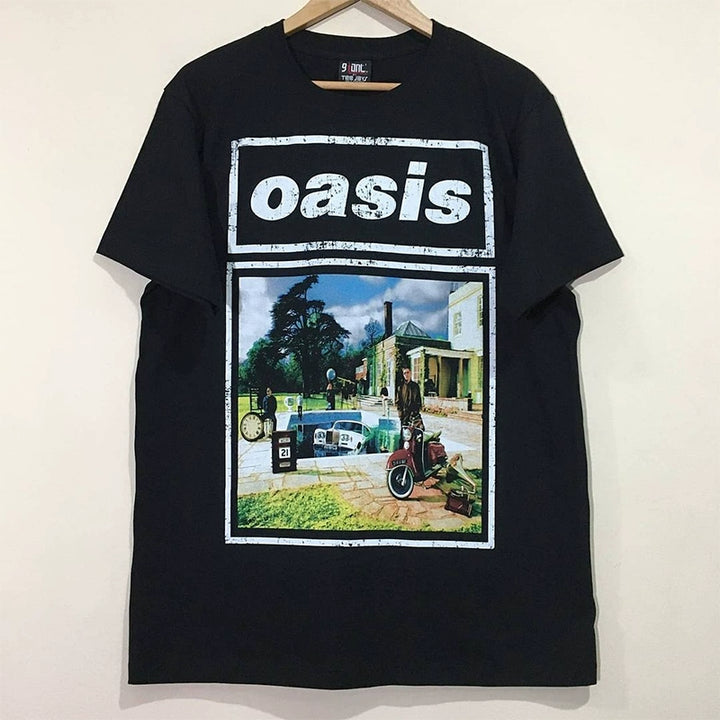 Oasis Rock Band Graphic Cotton T-Shirt