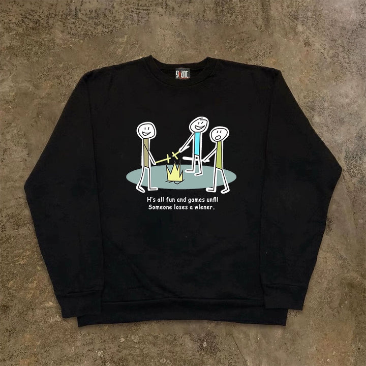 Into the Fire Vintage Hip Hop Crewneck Sweatshirt