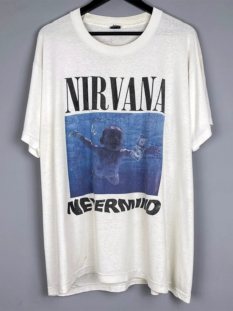 Nirvana High Street Vibe Angel Rock Cotton T-Shirt