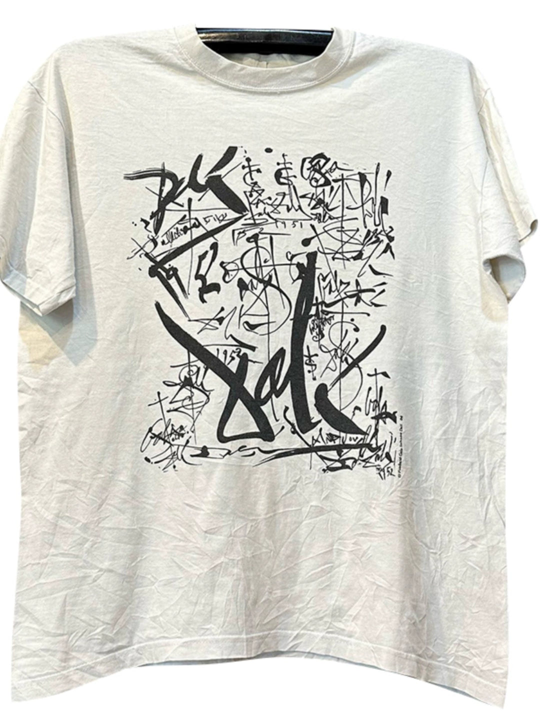 Urban Graffiti Minimalist Y2K Hand-Painted T-Shirt