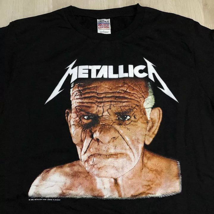 Vintage Punk-Inspired Metallica Short-Sleeved T-Shirt