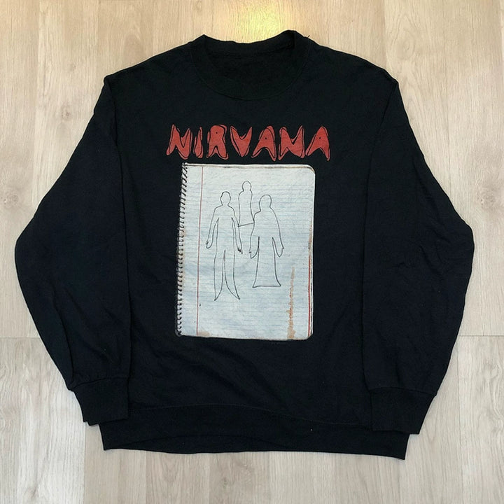 Vintage Nirvana Retro Hip-Hop Long-Sleeved Heavy Cotton Sweater