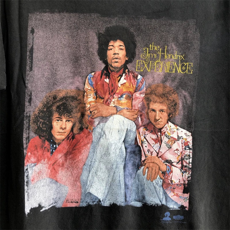 Vintage Jimi Hendrix Portrait Rock Print T-Shirt