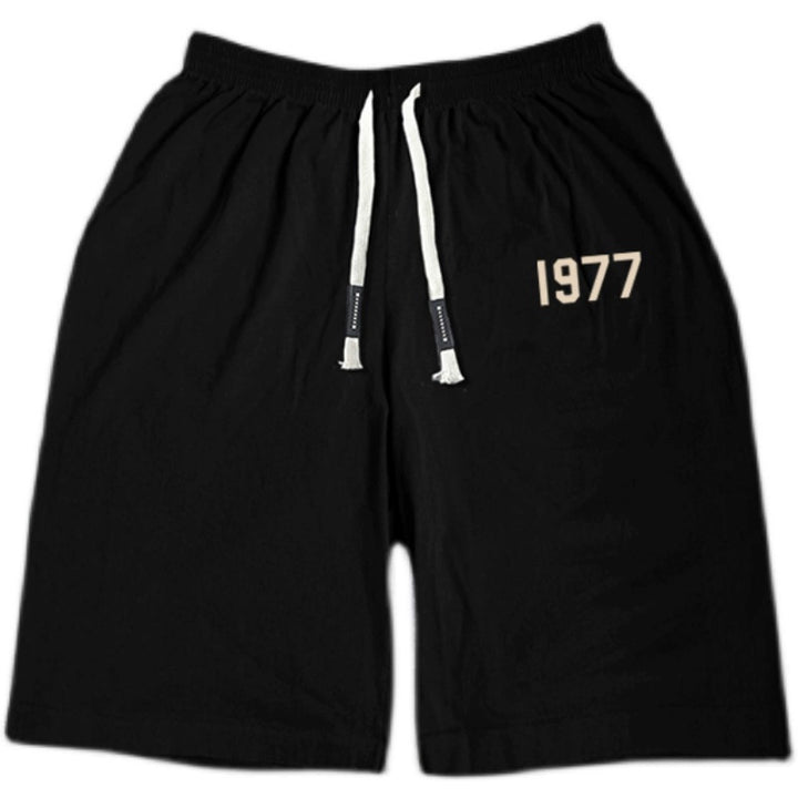 Retro Minimalist Grey Logo Shorts