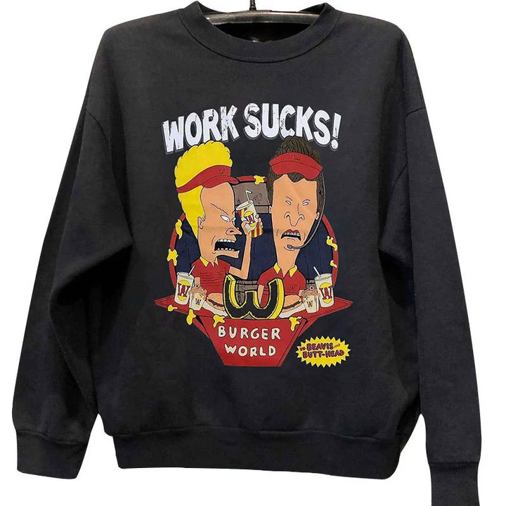 Beavis and Butt-head Graphic Long-Sleeve Sweatshirt