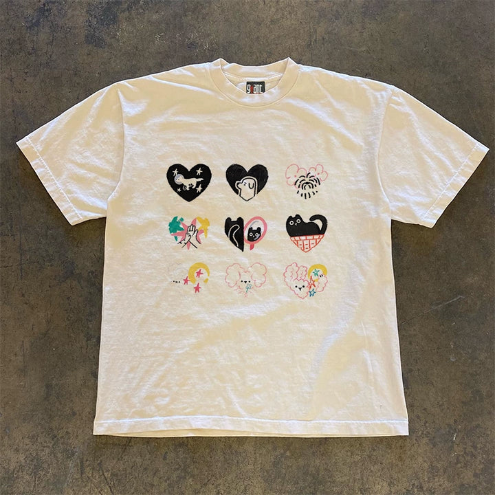 Cotton Cat and Dog Duo Hong Kong Style T-shirt