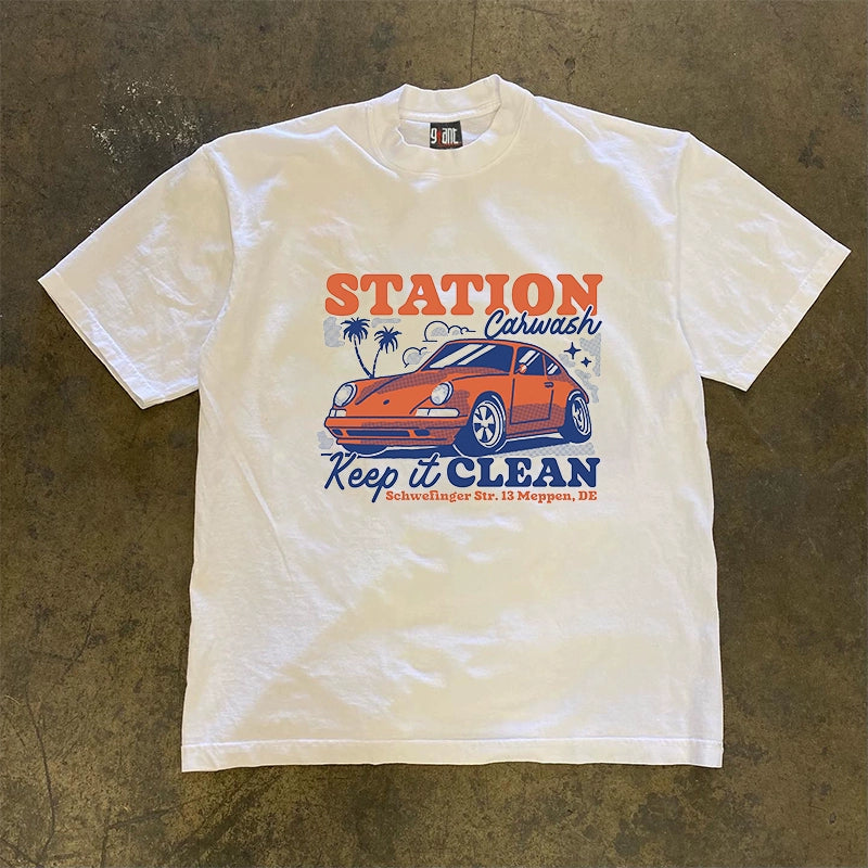 Street Station Two-Door Sports Car Graphic Tee