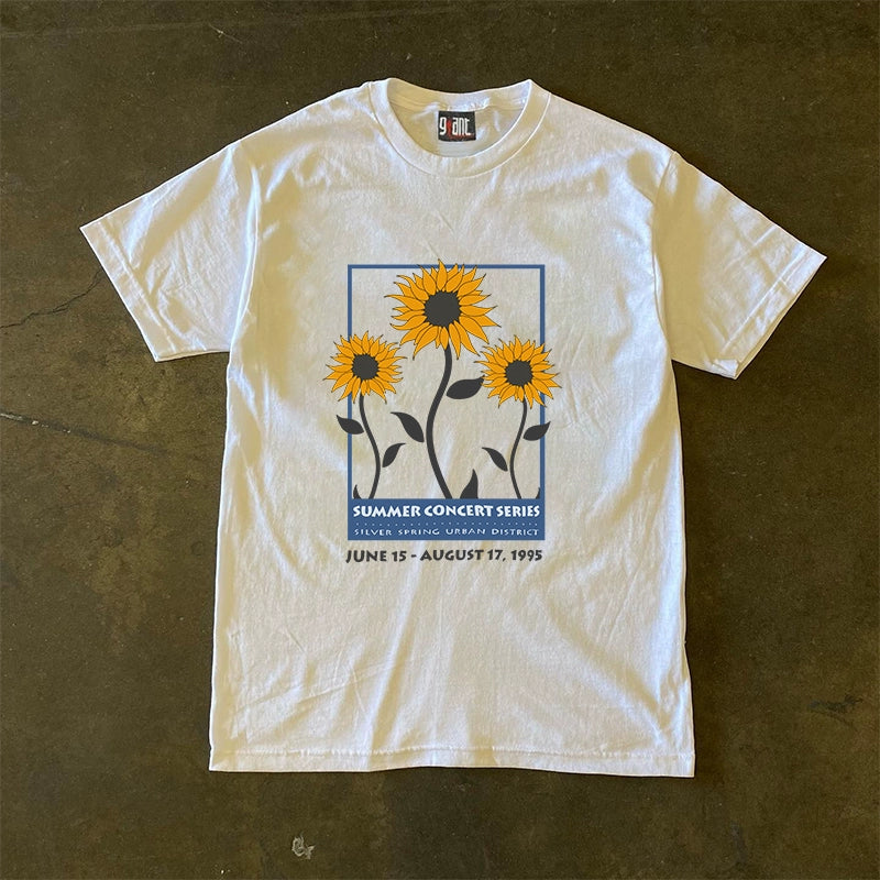 Sunflower Blossom Graphic Short Sleeve T-Shirt