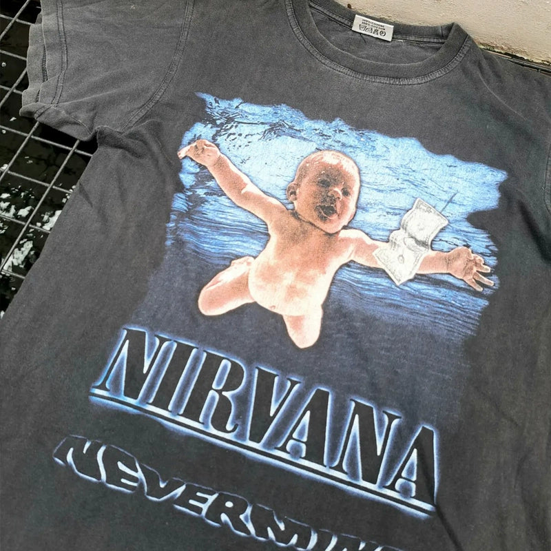 Vintage Nirvana Graphic Cotton T-Shirt