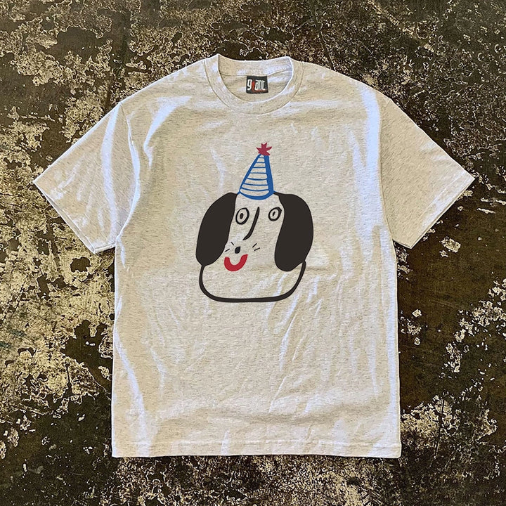 Playful Dog Graphic T-Shirt