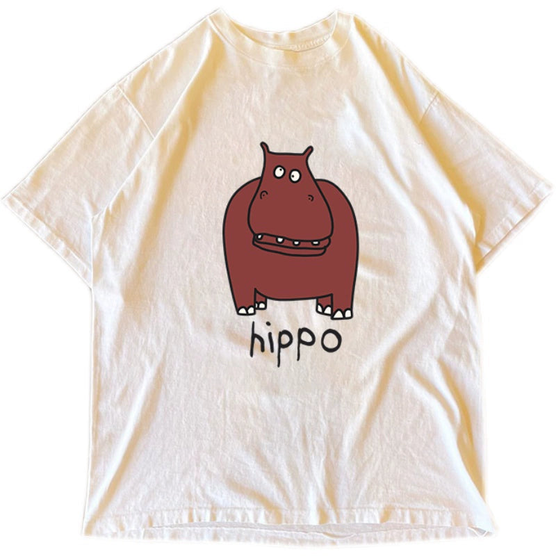 Hippo Haven: Quirky Harbour Style T-shirt