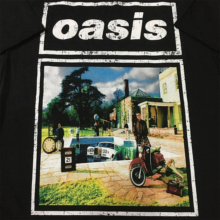 Oasis Rock Band Graphic Cotton T-Shirt